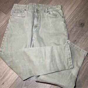 Zara Youth Junior Size Small 13-14 Green Denim Straight Leg